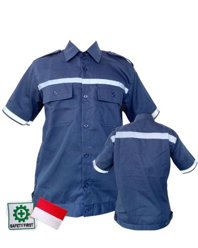Kemeja Kerja Ekonomis Wearpack Safety Atasan Lengan Pendek