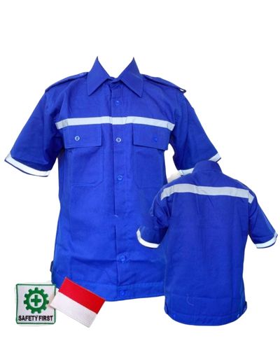 Kemeja Kerja Ekonomis Wearpack Safety Atasan Lengan Pendek