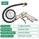 ISKU tire inflator air pressure gauge isi ukur tekanan angin 3 in 1/tire pressure gauge kit/alat pengisi ukur tekanan buang angin ban/alat pengukur tekanan angin
