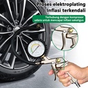 ISKU tire inflator air pressure gauge isi ukur tekanan angin 3 in 1/tire pressure gauge kit/alat pengisi ukur tekanan buang angin ban/alat pengukur tekanan angin