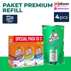 Mr Muscle Paket Premium Refill / Pembersih Serbaguna Dan Kloset Duduk