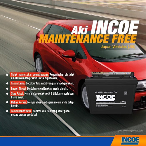 INCOE Astra MF Aki Mobil All New Alphard 555-59 / 55559 Aki Kering 12V / 55Ah