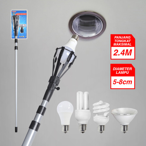 Kenmaster Tongkat Lampu KM-021 - 8 Jari / 2.4 Meter - TONG021
