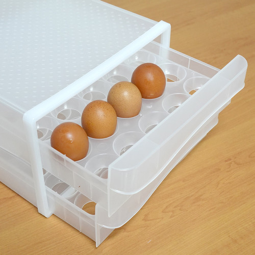 Tempat Penyimpanan Telur isi 60 slot / Rak Telur Plastik / Egg Storage
