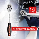 Kenmaster Gagang Kunci Sok Putar 1/2" - CRV Ratchet Handle KM-2024