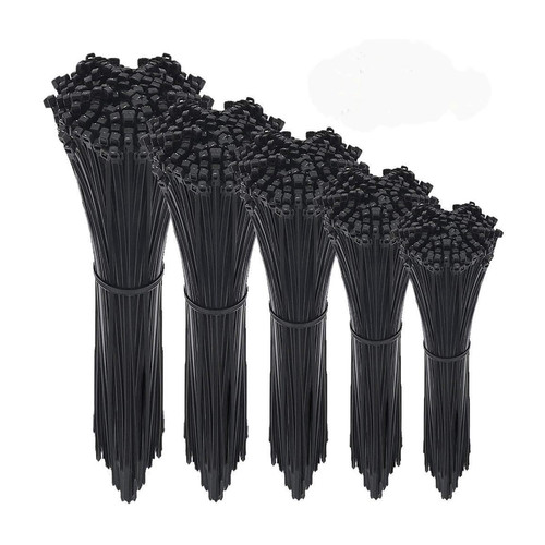 Kenmaster Cable Ties 3.6X20cmX50Pcs Black + White ( 2 Pack )