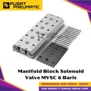 460M-5M6-G / 460M-5B6-G Pneumatic Base Plate Manifold Block Set 6 Baris Body 400 For Solenoid Valve Mindman 5/2 Type MVSC-460
