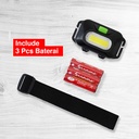 Kenmaster Senter Kepala - Head Lamp 3 Sensor Lampu LED