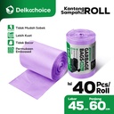 Kantong Plastik Sampah UNGU Violet Lilac Purple Trash Bag Warna Premium Virgin Plastic Tebal DELKOCHOICE