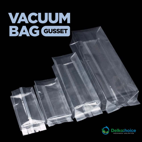 PLASTIK STANDING VACUUM BAG GUSSET 18x40 +6cm NYLON BERAS DELKOCHOICE SATUAN