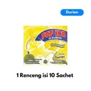 Pop ice 25gr Renceng 10 Sachet Durian Melon Coklat Taro Mangga Vanilla