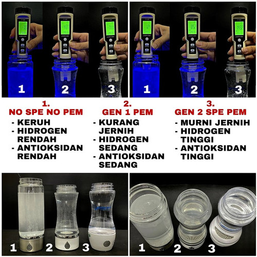 Botol hidrogen air hydrogen termurah non alkali - Botol Hydrogen