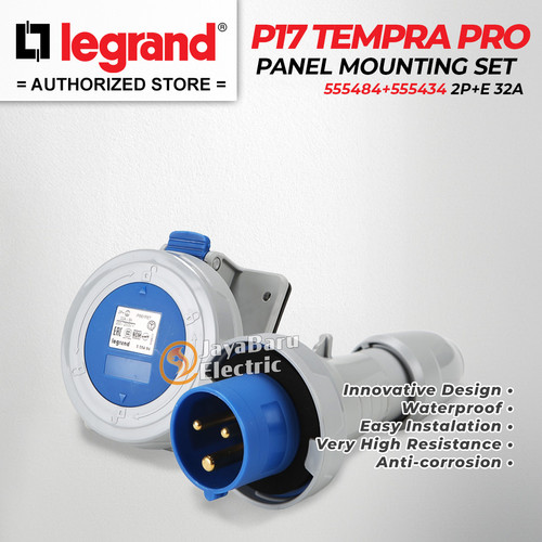 Legrand Paket 1 Set Plug Panel Mounting Socket 2P+E / 3 Pin 32A IP67