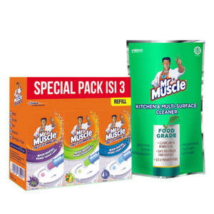 Mr Muscle Paket Premium Refill / Pembersih Serbaguna Dan Kloset Duduk