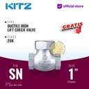 Lift Check Valve Ductile KITZ Fig. 20 SN , 1" - 25A - 25mm , Drat / Screw