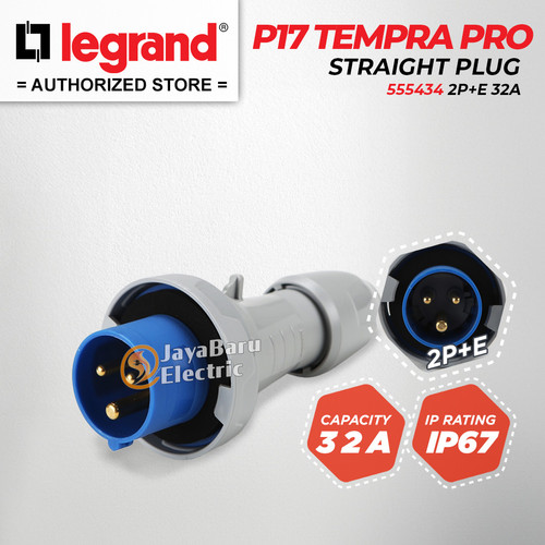 Legrand Paket 1 Set Plug Panel Mounting Socket 2P+E / 3 Pin 32A IP67