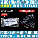 Sendok Makan Plastik Kuat Tebal Panjang Bening / Hitam / Putih Trifinity Per Pack Var