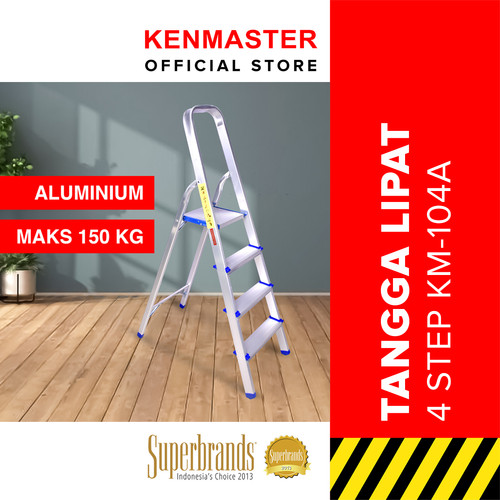 Kenmaster Tangga Lipat 4 Step Alumunium KM-104 A Type - TNGG018