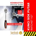 Kenmaster Gagang Kunci Sok Putar 1/2" - CRV Ratchet Handle KM-2024