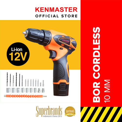[EZM.2501157] Kenmaster Bor Cordless Drill 10MM 12V -KM-12/Bor Tanpa Kabel - BOR081