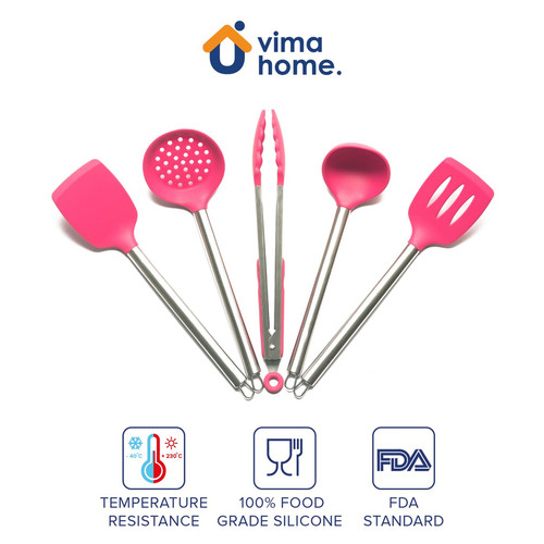 [EZM.2500474] Vima Home Silicone Spatula + Stainless Cooking Set
