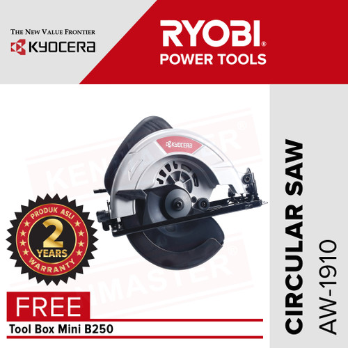 [EZM.2500486] Kyocera Circular Saw AW-1910 Mesin Gergaji Listrik FREE Tool Box B250