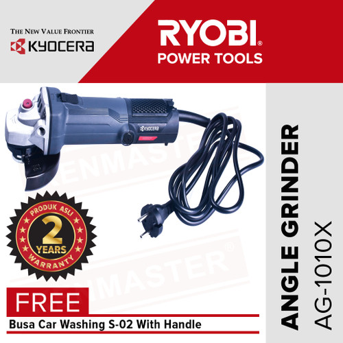 [EZM.2500488] Kyocera Angle Grinder AG-1010X - Mesin Gerinda FREE Busa+Face Shield