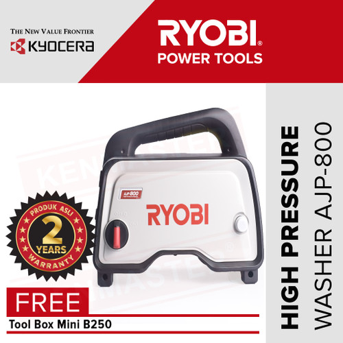 [EZM.2500490] Ryobi High Pressure Washer AJP800 60Bar Jet Cleaner +ToolBox+FaceShiel