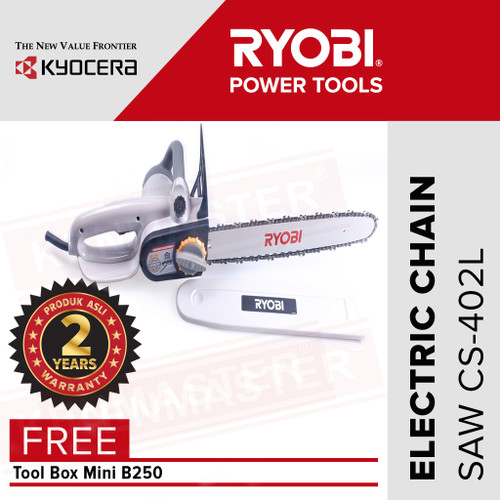 [EZM.2500492] Ryobi Chain Saw CS-402L - Gergaji Mesin - FREE Tool Box + Face Shield