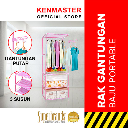 [EZM.2500524] Hanger Pole Rack GY-288 - Stand Hanger Gantungan Berdiri
