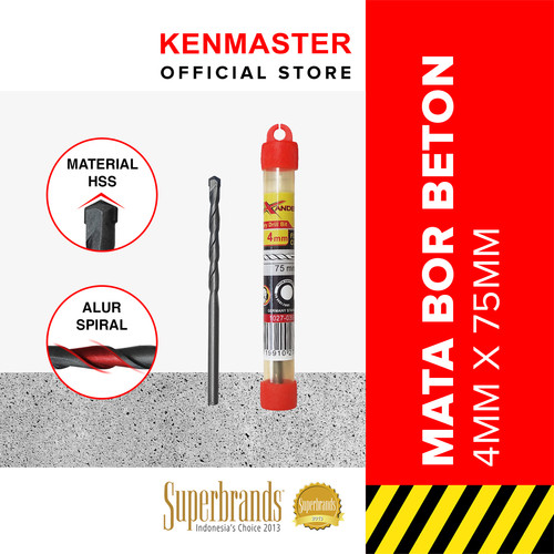 [EZM.2500604] Xander Mata Bor Beton 4 MM X 75 MM BOX - 1 PCS