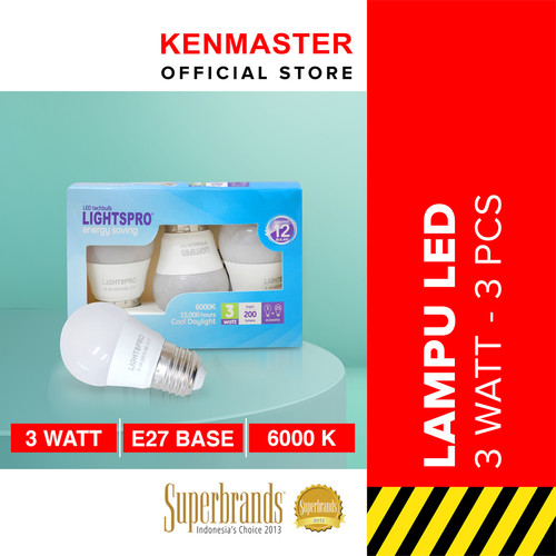 [EZM.2500643] Lightspro Lampu LED Bundle Package - 3 Watt - 3 Buah