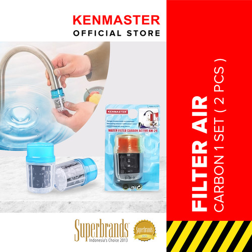 Kenmaster Filter Air Carbon Aktif KM-29 per-2 Pcs-3 Warna Filter Keran
